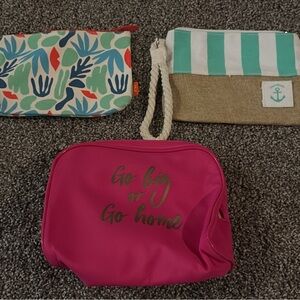 Brand new Colorful Cosmetic Bag Trio